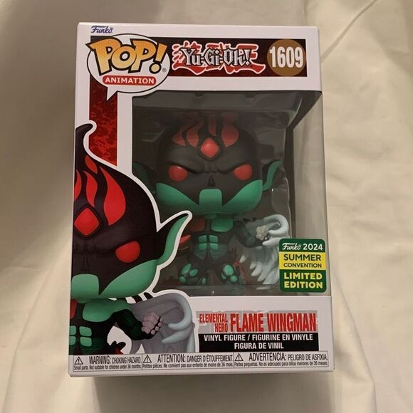 Funko Other - 2024 SDCC Funko Pop Yugioh Elemental Hero Flame Wingman #1609 Shared Exclusive